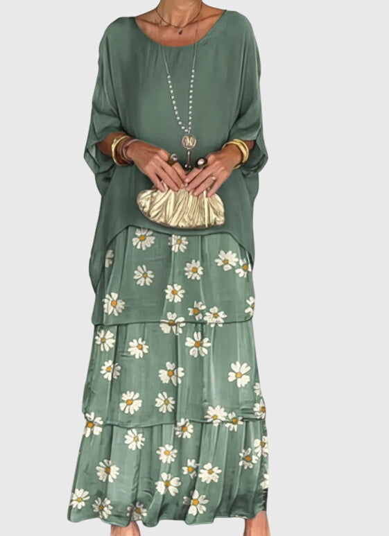 Patricia | Robe Élégante Longue et Fluide