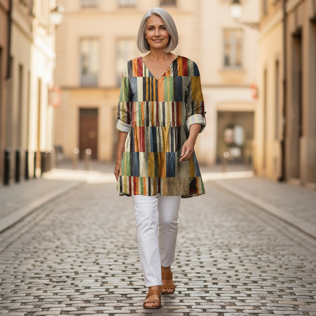 Juliette - Blouse longue imprimée