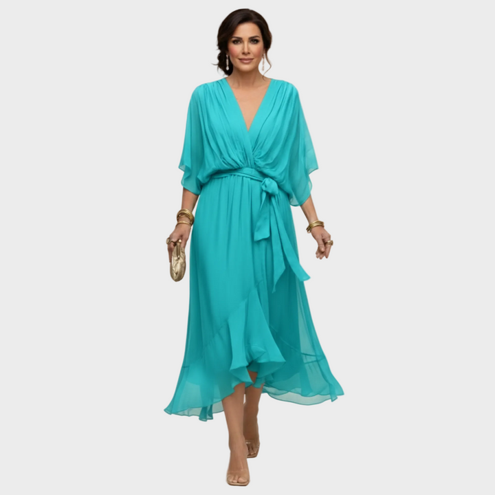 Monica Chiffon - Robe à décolleté en V