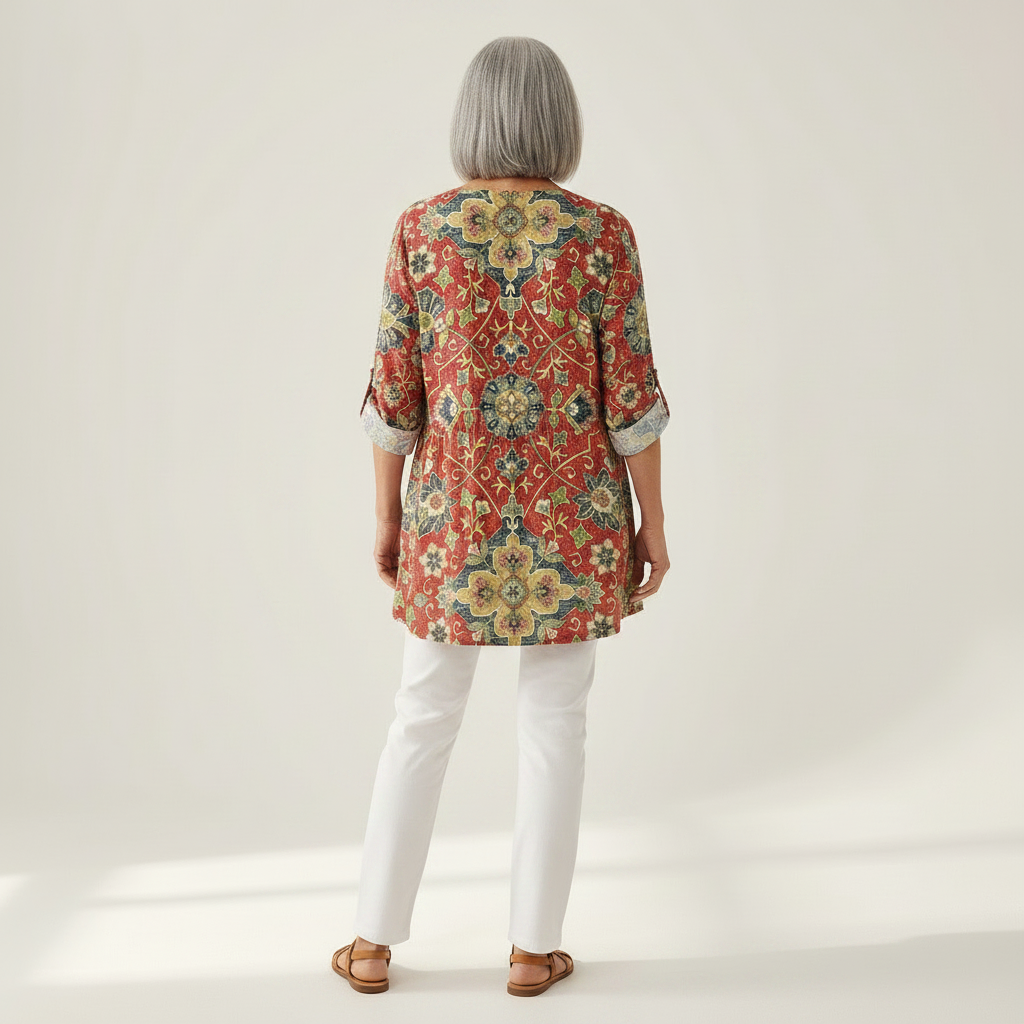 Renée - Blouse longue imprimée