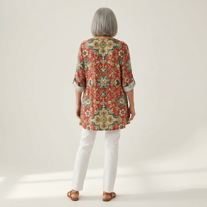 Renée - Blouse longue imprimée