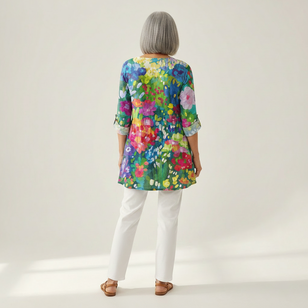 Agathe - Blouse longue imprimée