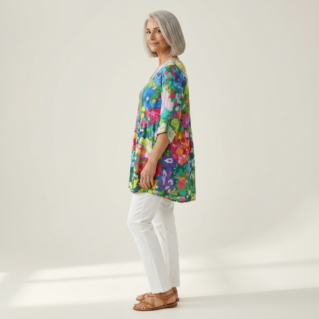 Agathe - Blouse longue imprimée