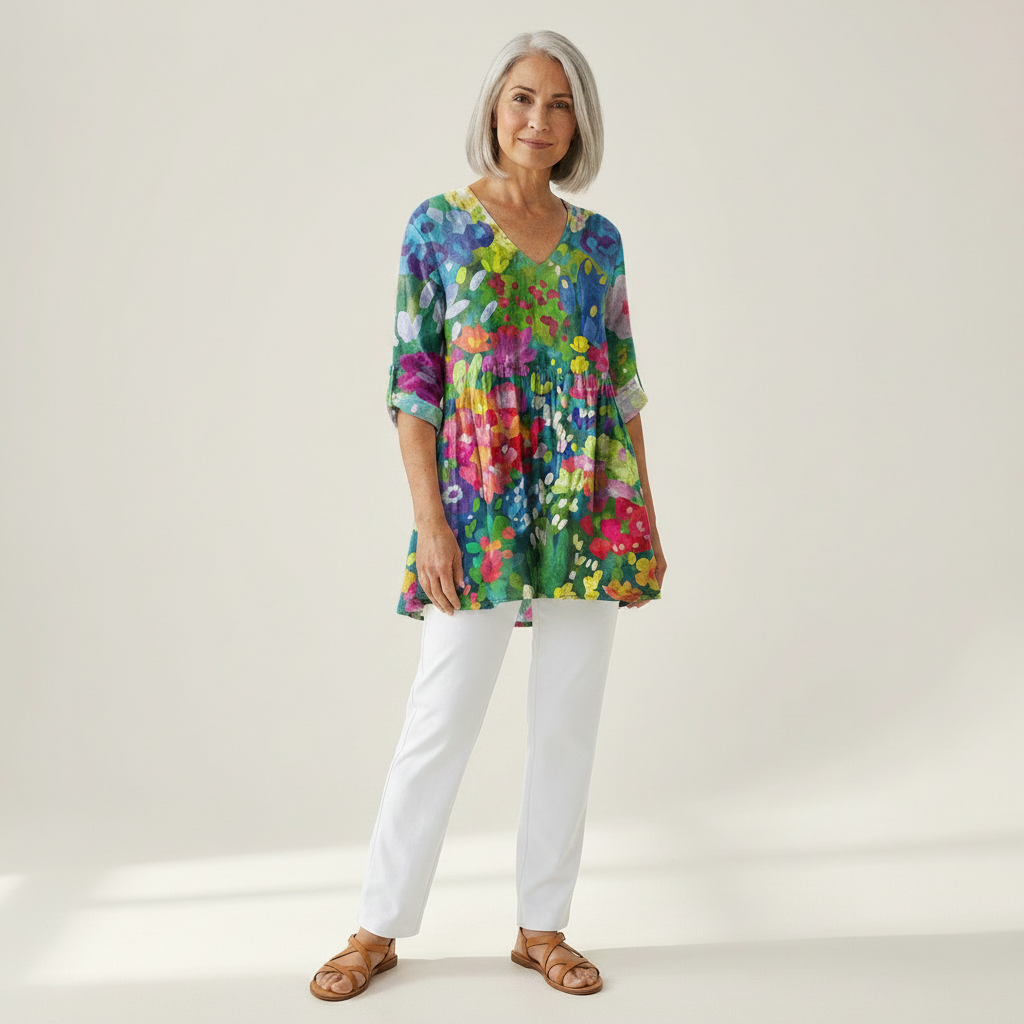 Agathe - Blouse longue imprimée