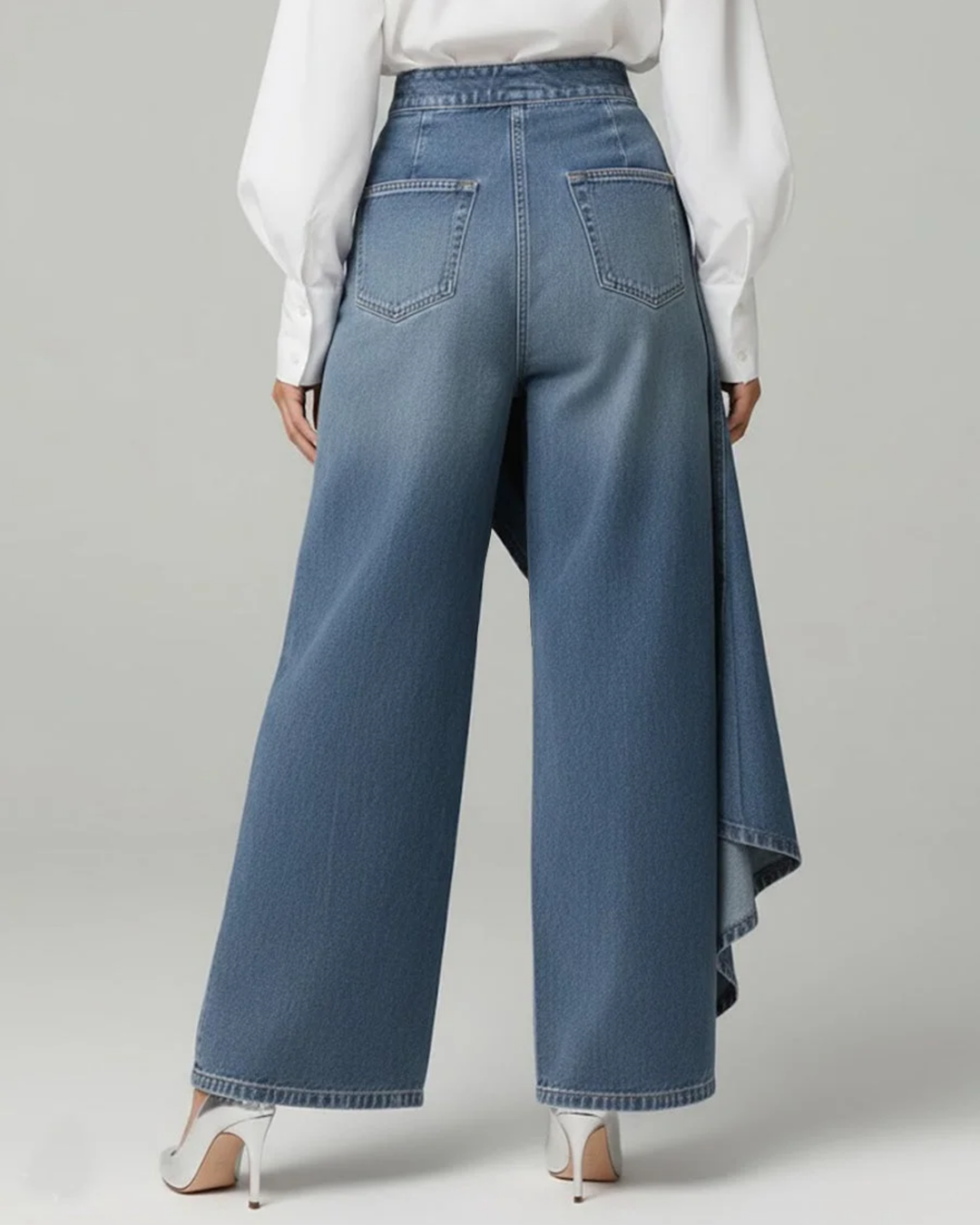 Maëlys | Pantalon en denim à nouer