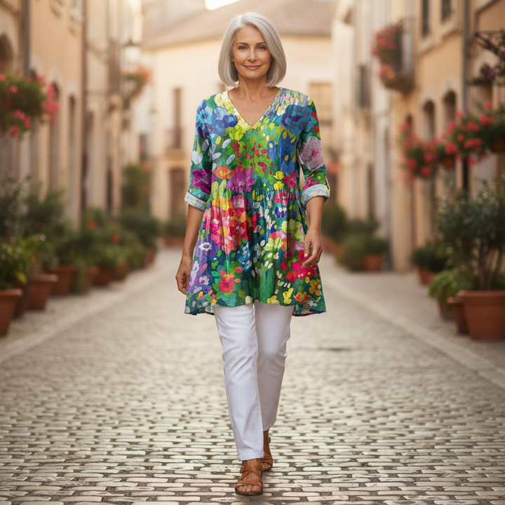 Agathe - Blouse longue imprimée