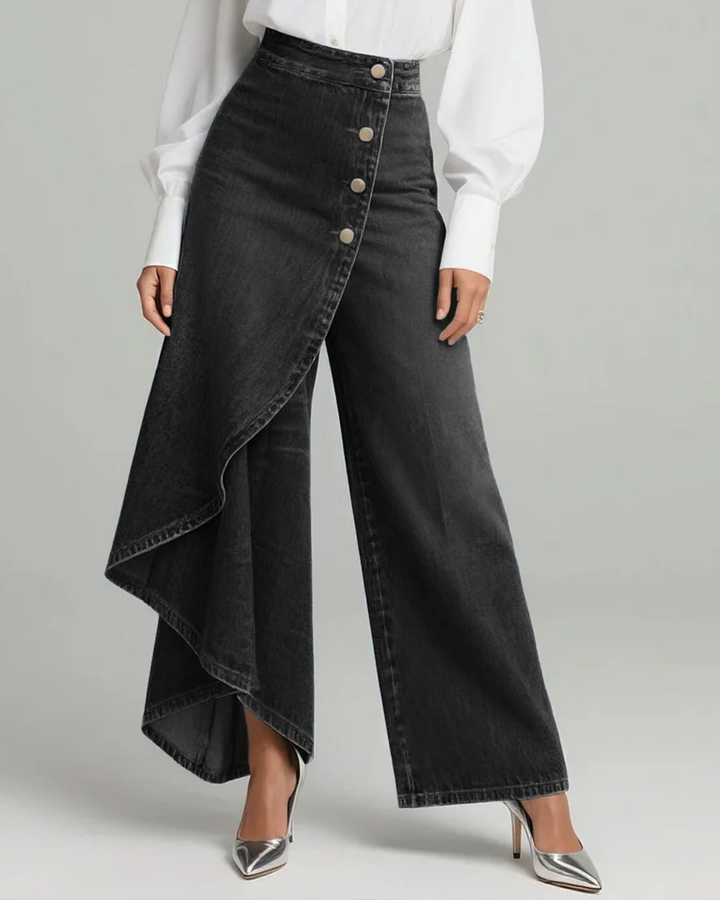 Maëlys | Pantalon en denim à nouer