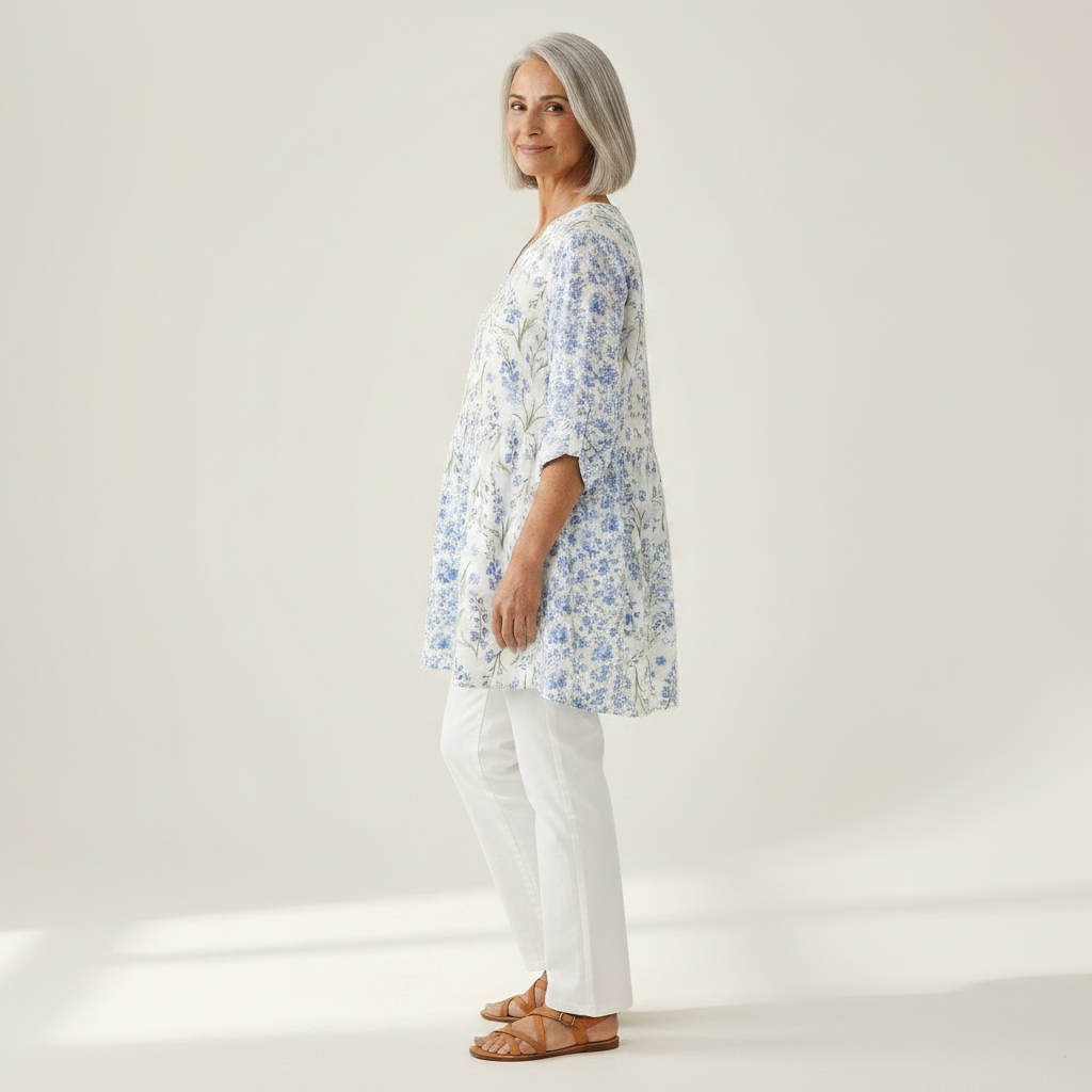 Nadia - Blouse longue imprimée