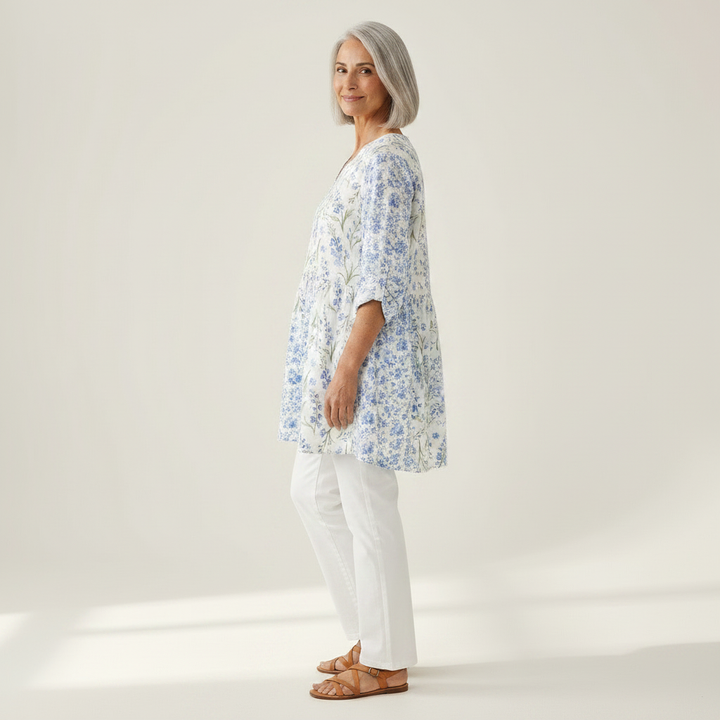 Nadia - Blouse longue imprimée