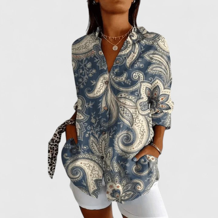 Élodie | Blouse Florale Élégante