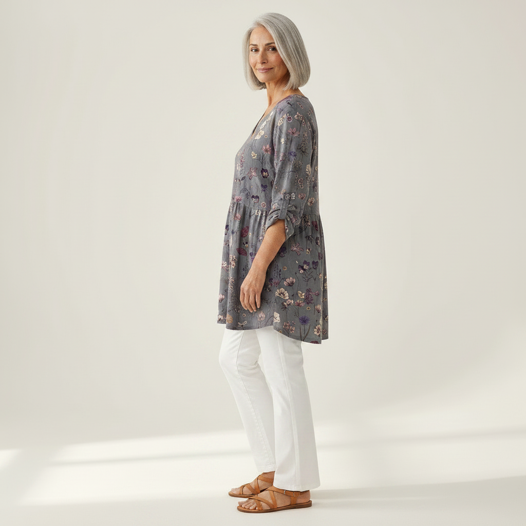 Amélie - Blouse longue imprimée