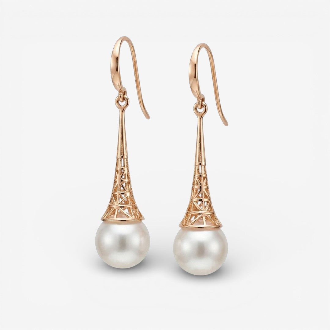 Boucles d'oreilles vintage en perles d'or