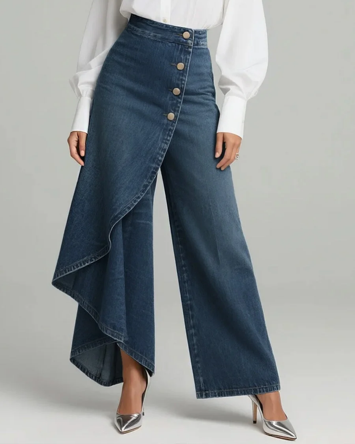 Maëlys | Pantalon en denim à nouer