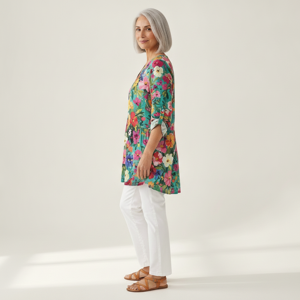 Suzanne - Blouse longue imprimée