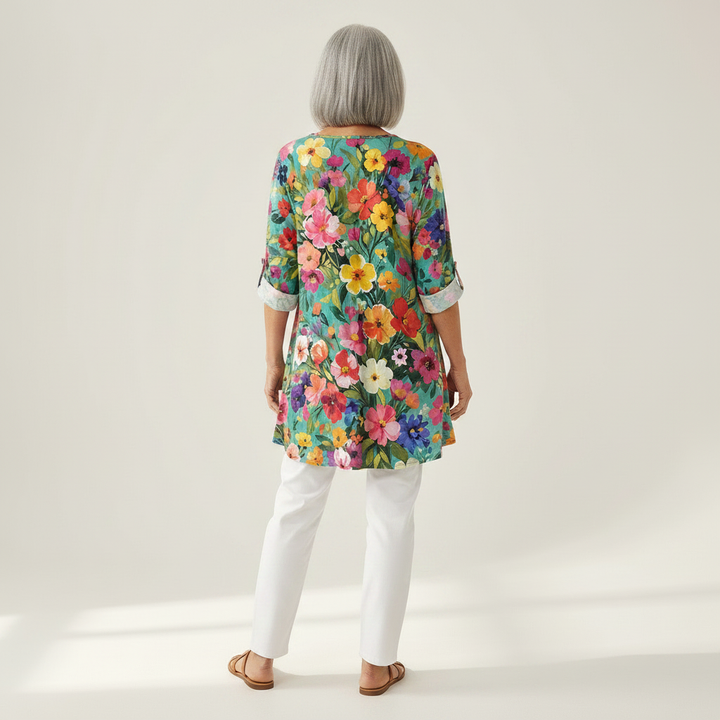 Suzanne - Blouse longue imprimée