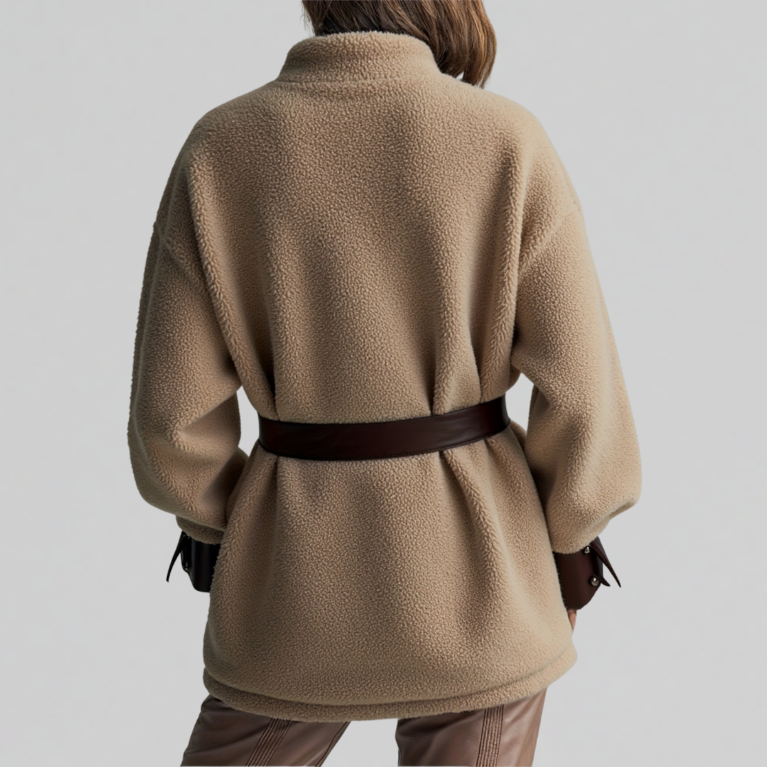 Bridget | Veste Teddy Ceinturée