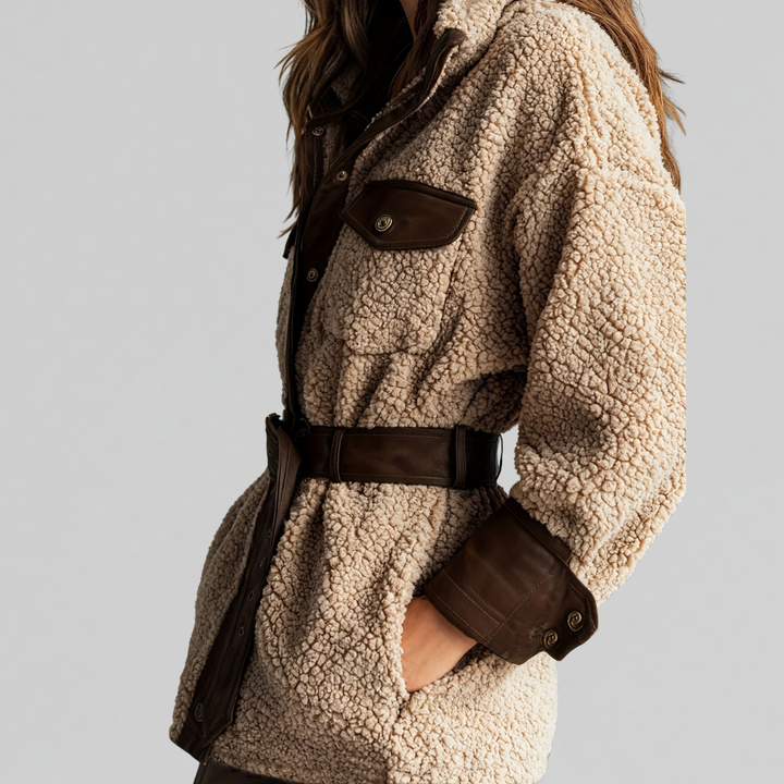 Bridget | Veste Teddy Ceinturée