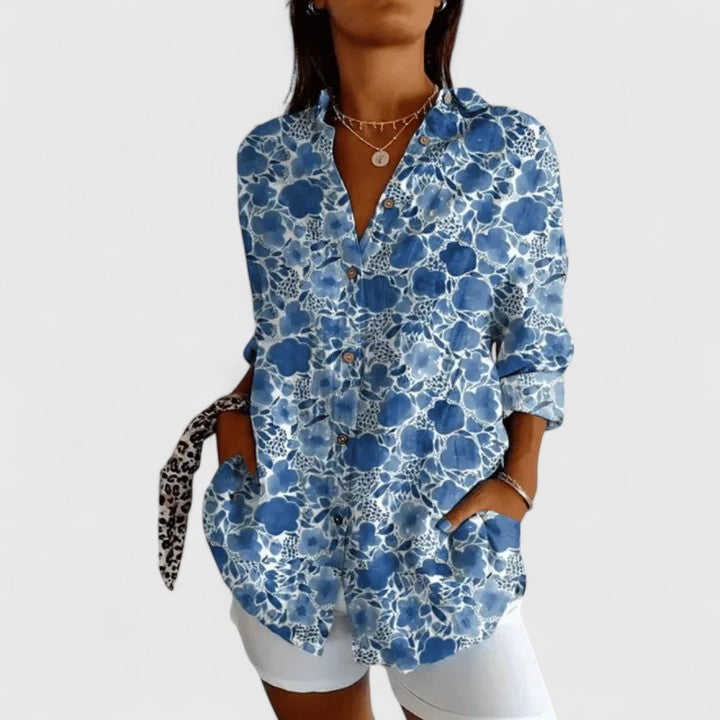 Élodie | Blouse Florale Élégante
