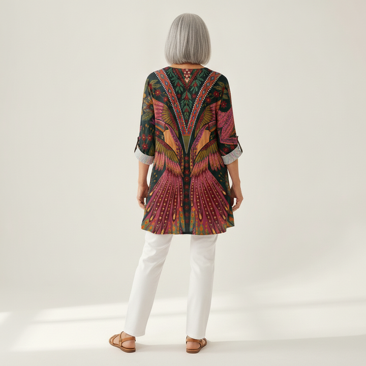 Sylvie - Blouse longue imprimée
