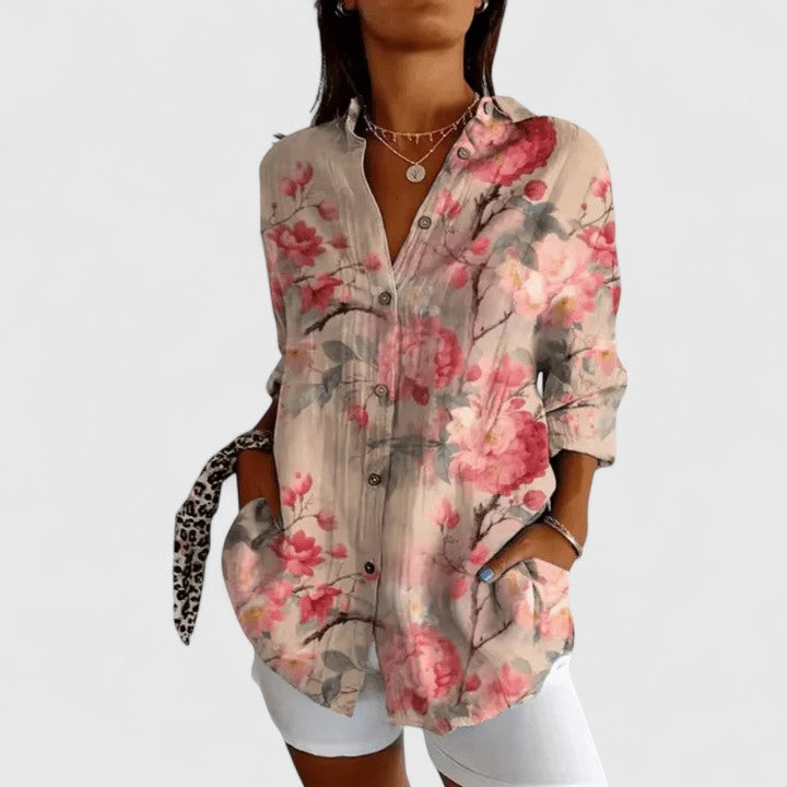 Élodie | Blouse Florale Élégante
