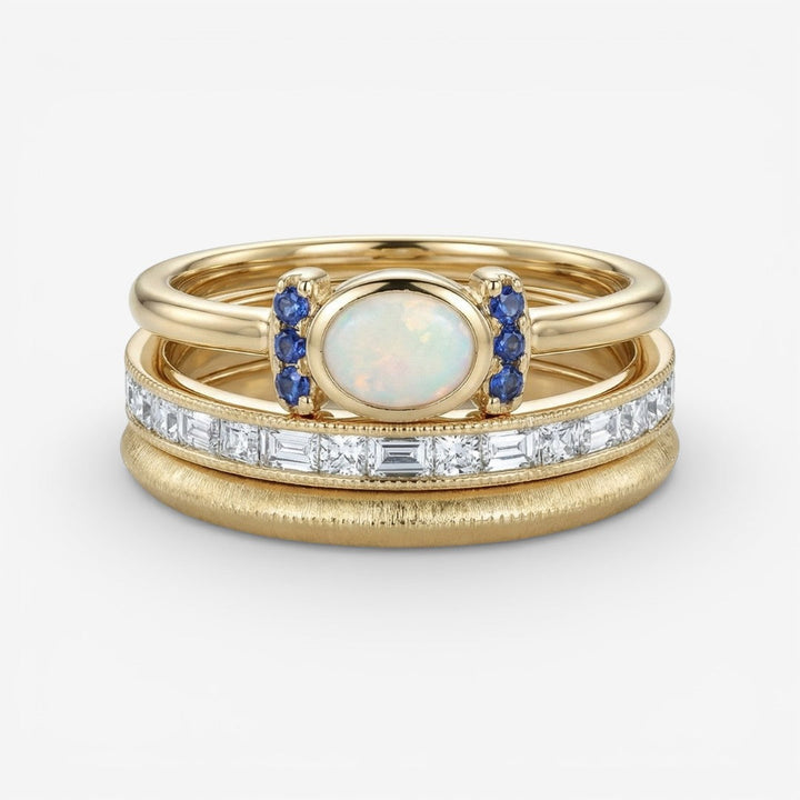 Oprah - Ensemble de Bagues Vintage en Or