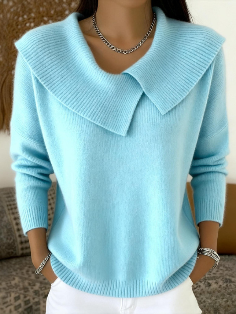 Caroline – Pull élégant en maille avec col distinctif