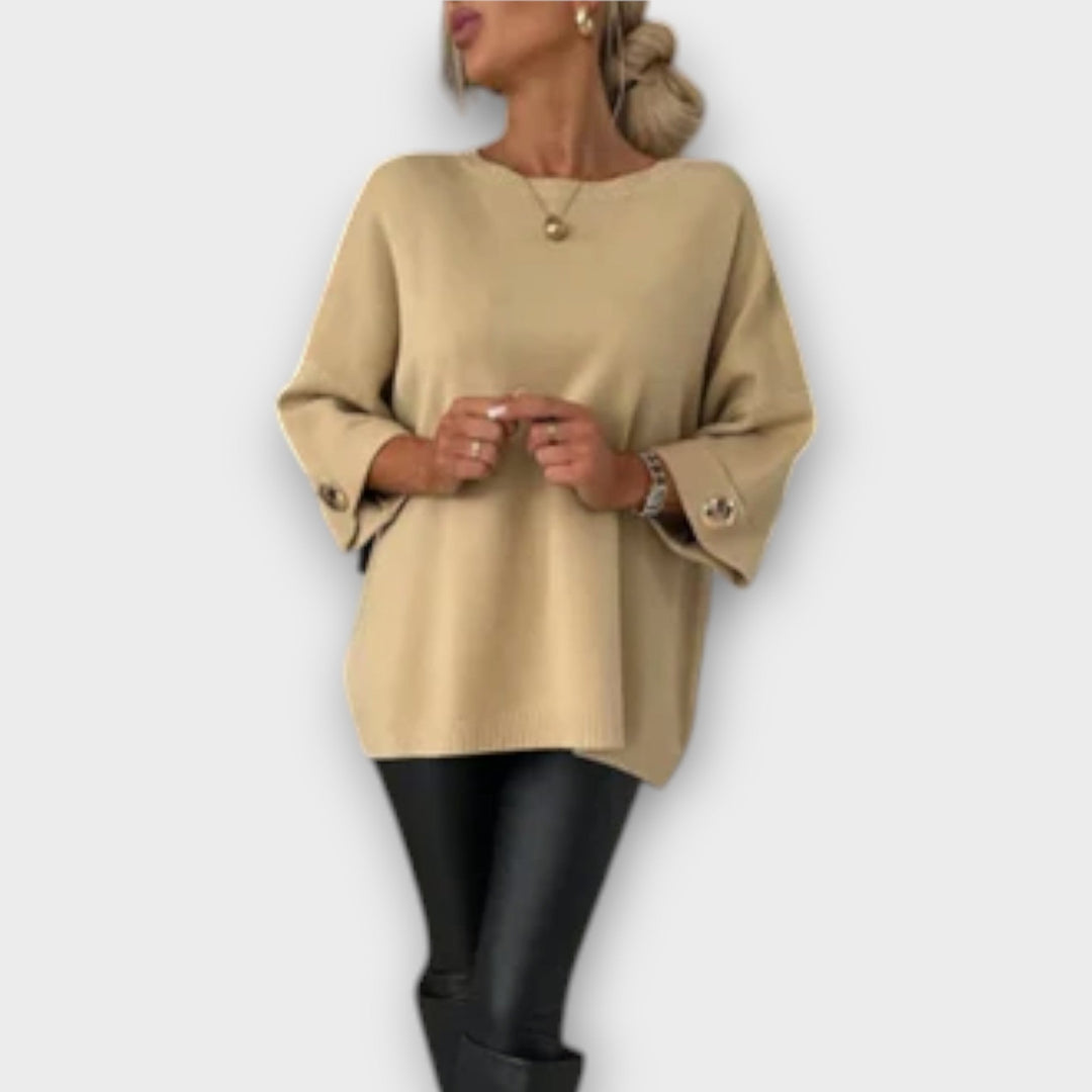 Isabelle - Blouse en tricot blanche élégante