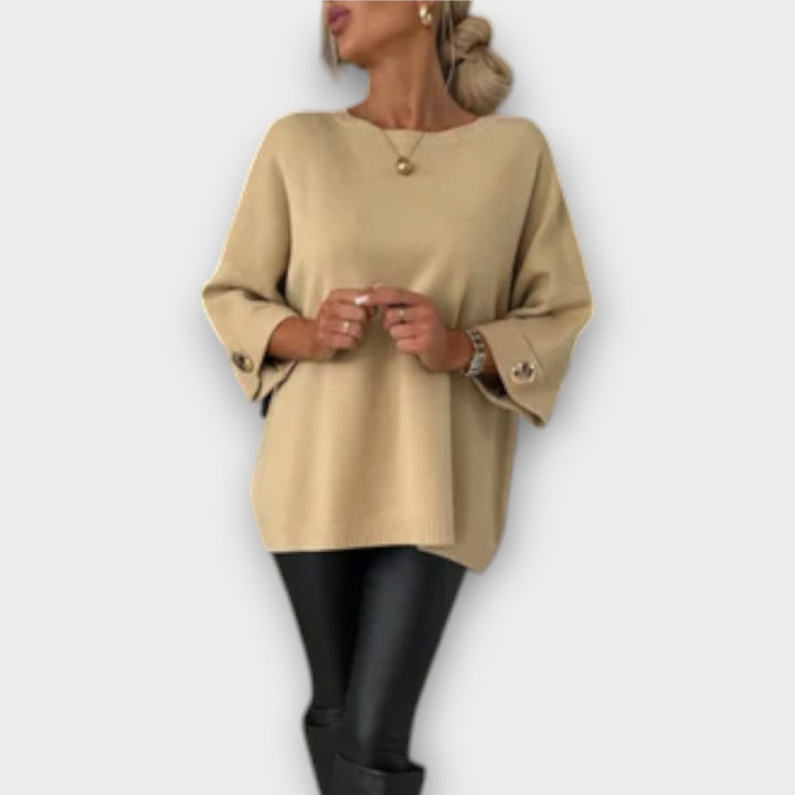Isabelle - Blouse en tricot blanche élégante