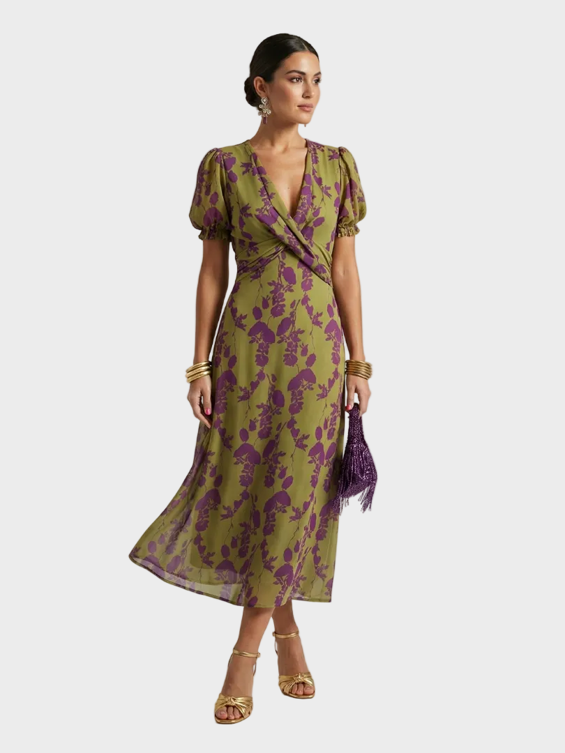 Natalia - Robe Midi Fleurie