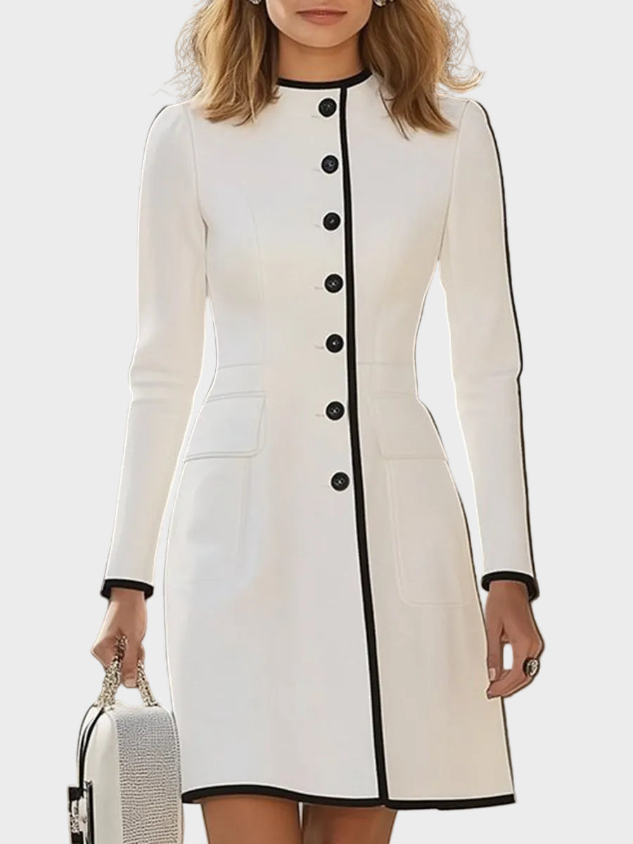 Ksenia – robe midi contrastée