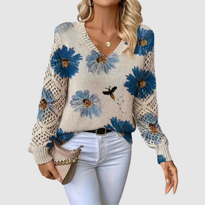 Perrine - Pull élégant avec motif floral
