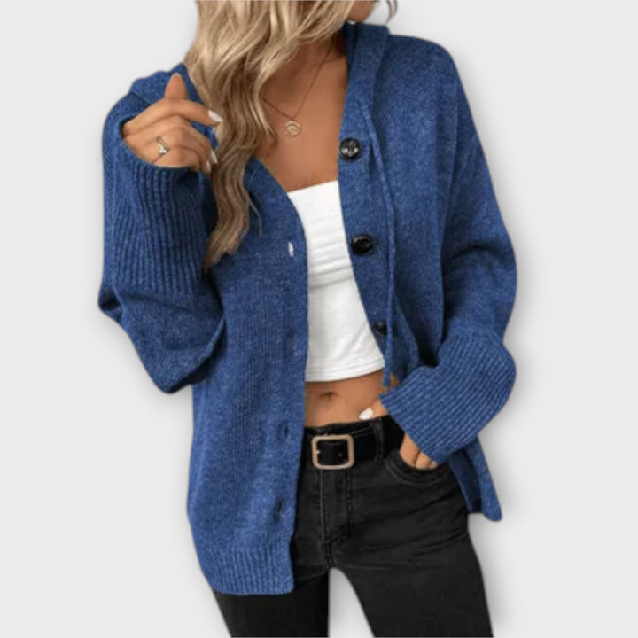 Brigitte - Cardigan beige avec boutons