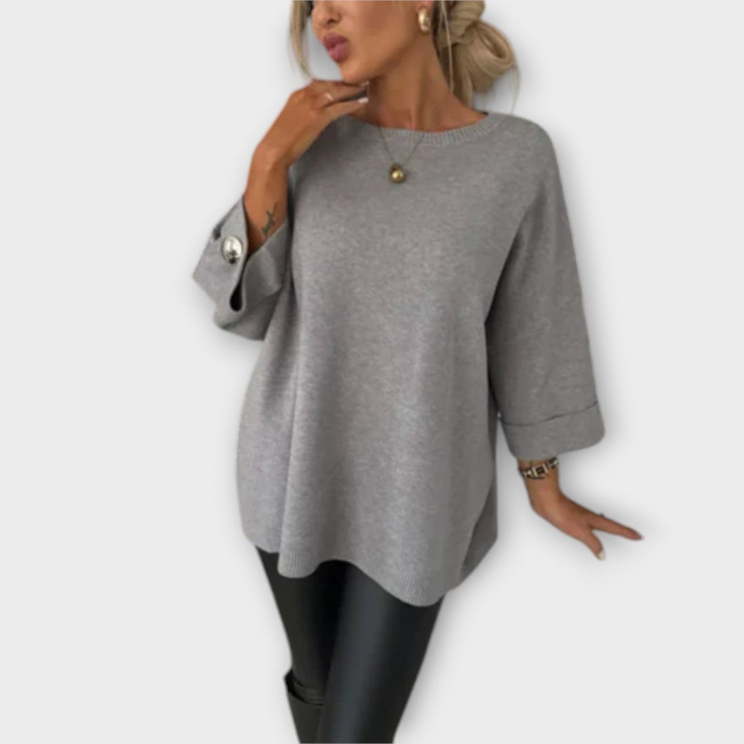 Isabelle - Blouse en tricot blanche élégante