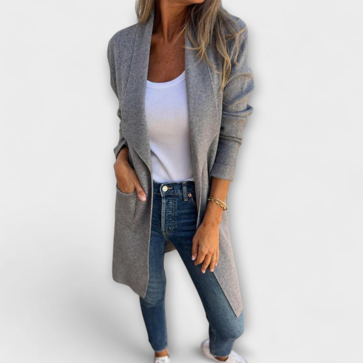Hortense - Élégant cardigan long Grauer
