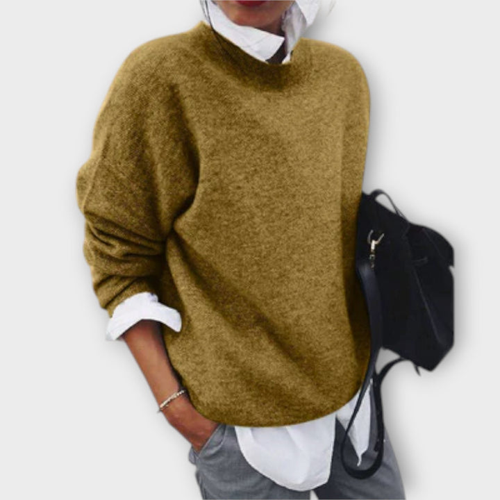 Lucie - Pull en vert olive doux