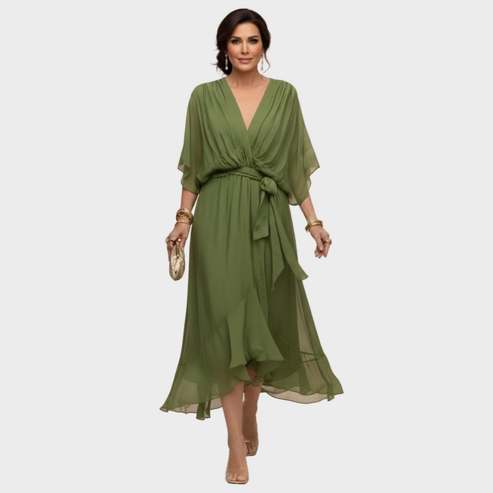 Monica Chiffon - Robe à décolleté en V