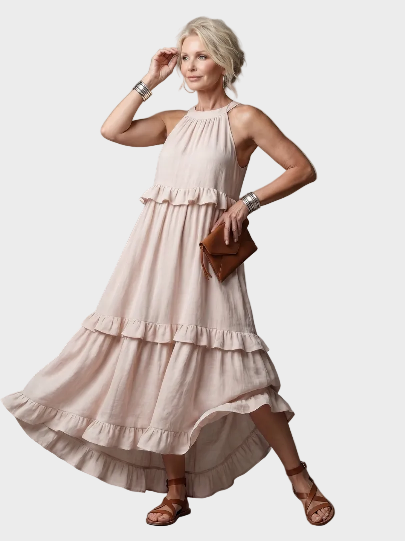 Katia - Robe Maxi avec Halter et Volants
