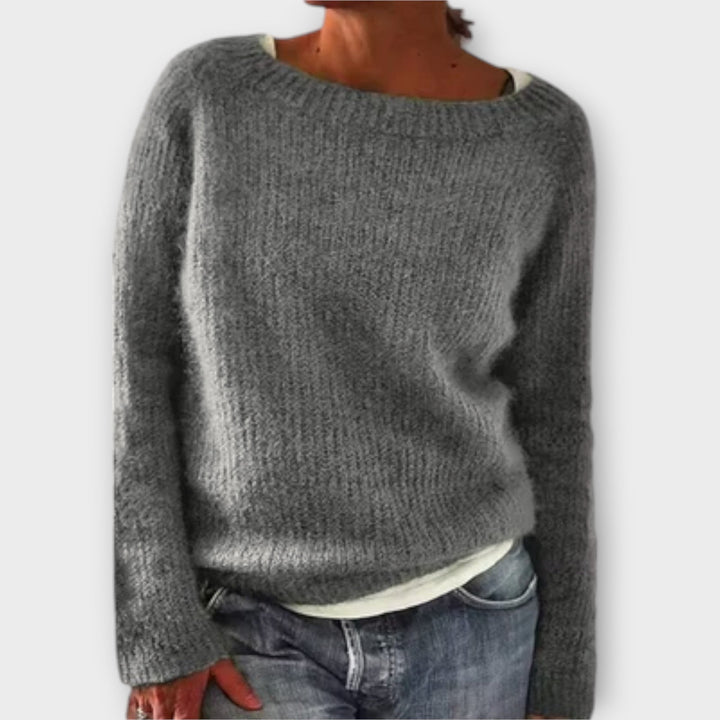 Delphine - Pull uni gris