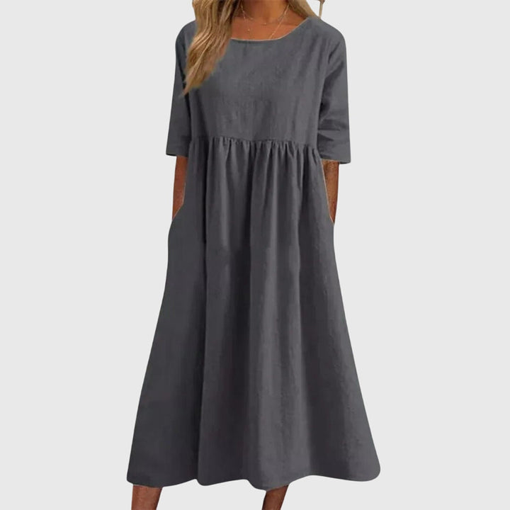 Haisley | Robe Élégante à Manches Courtes