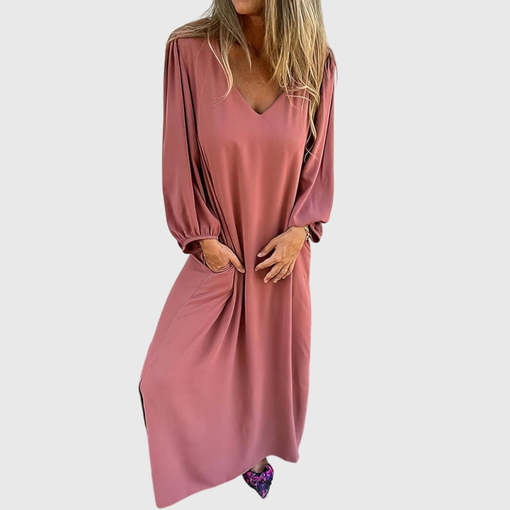 Carol |  Robe Longue Boho avec Poches