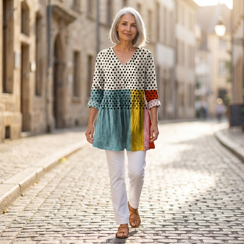 Suzanne - Blouse longue imprimée