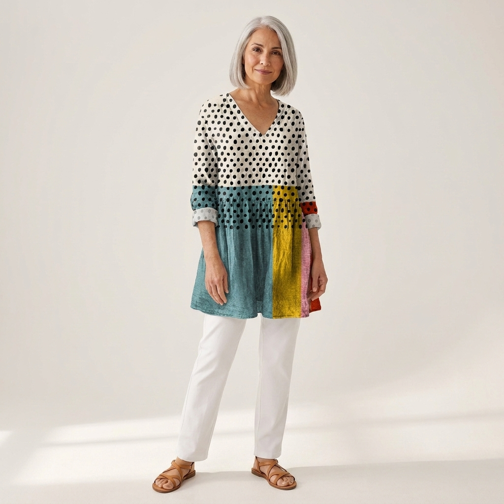 Suzanne - Blouse longue imprimée