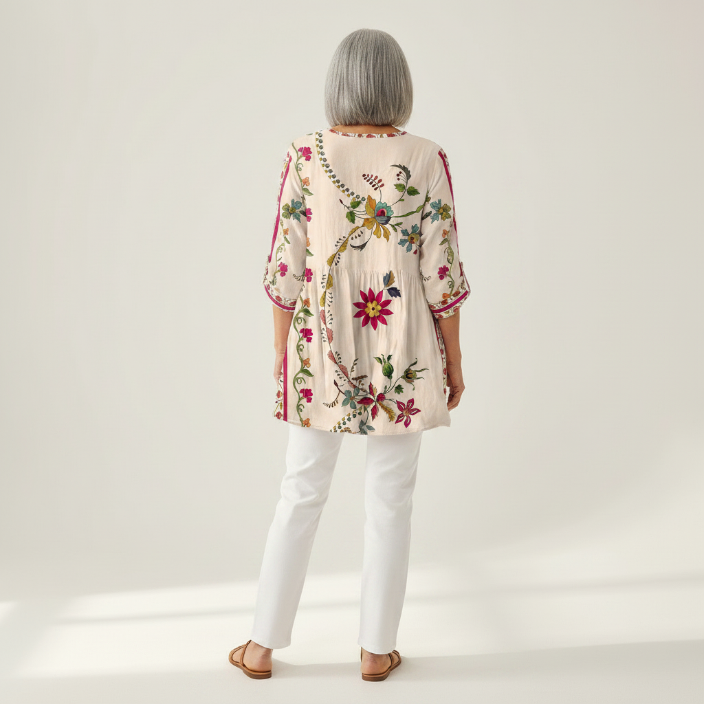 Océane - Blouse longue imprimée
