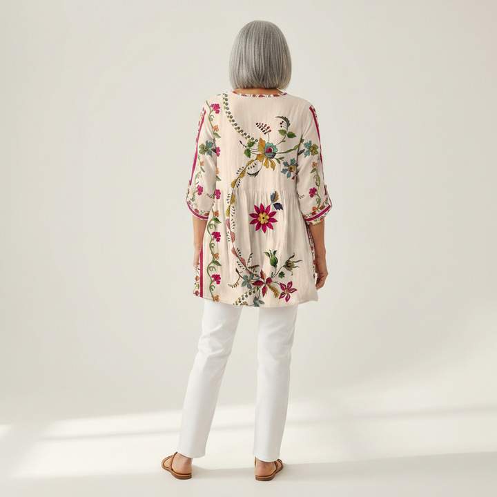 Océane - Blouse longue imprimée