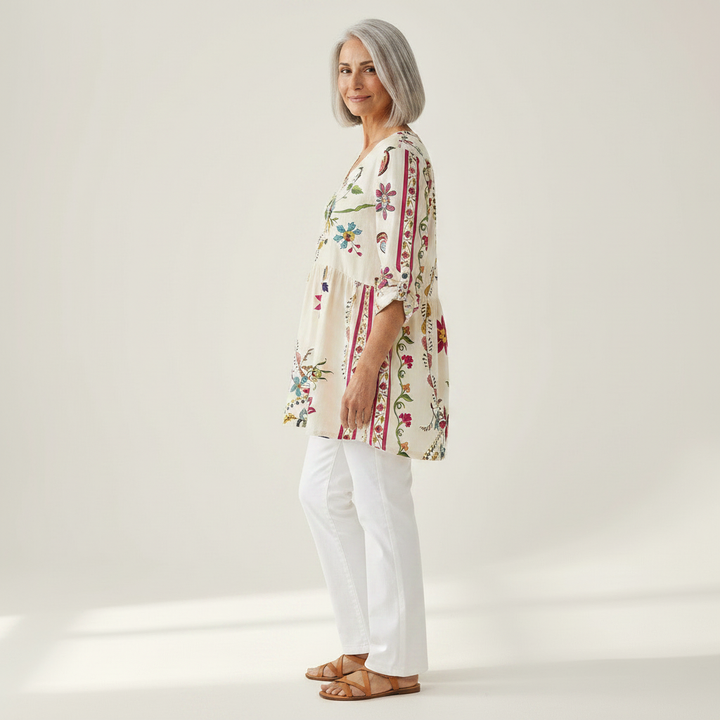 Océane - Blouse longue imprimée