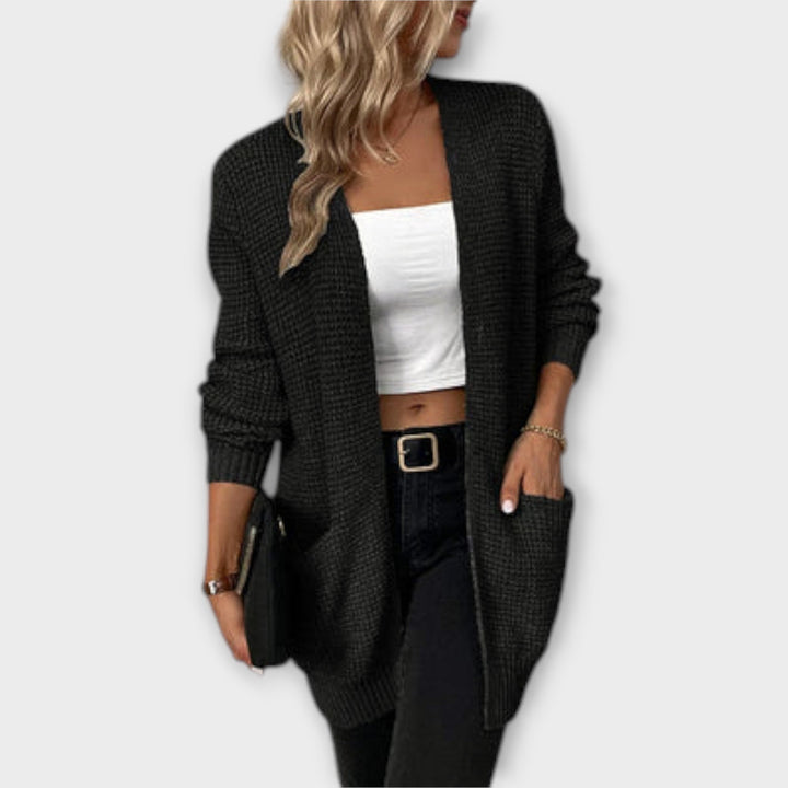 Nadine - Cardigan décontracté noir