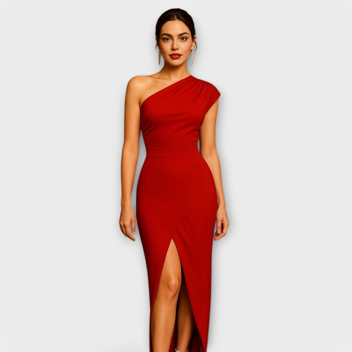 Robe de soirée asymétrique élégante