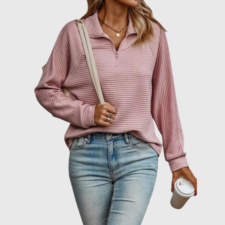 Salomé | Pull élégant à demi zip