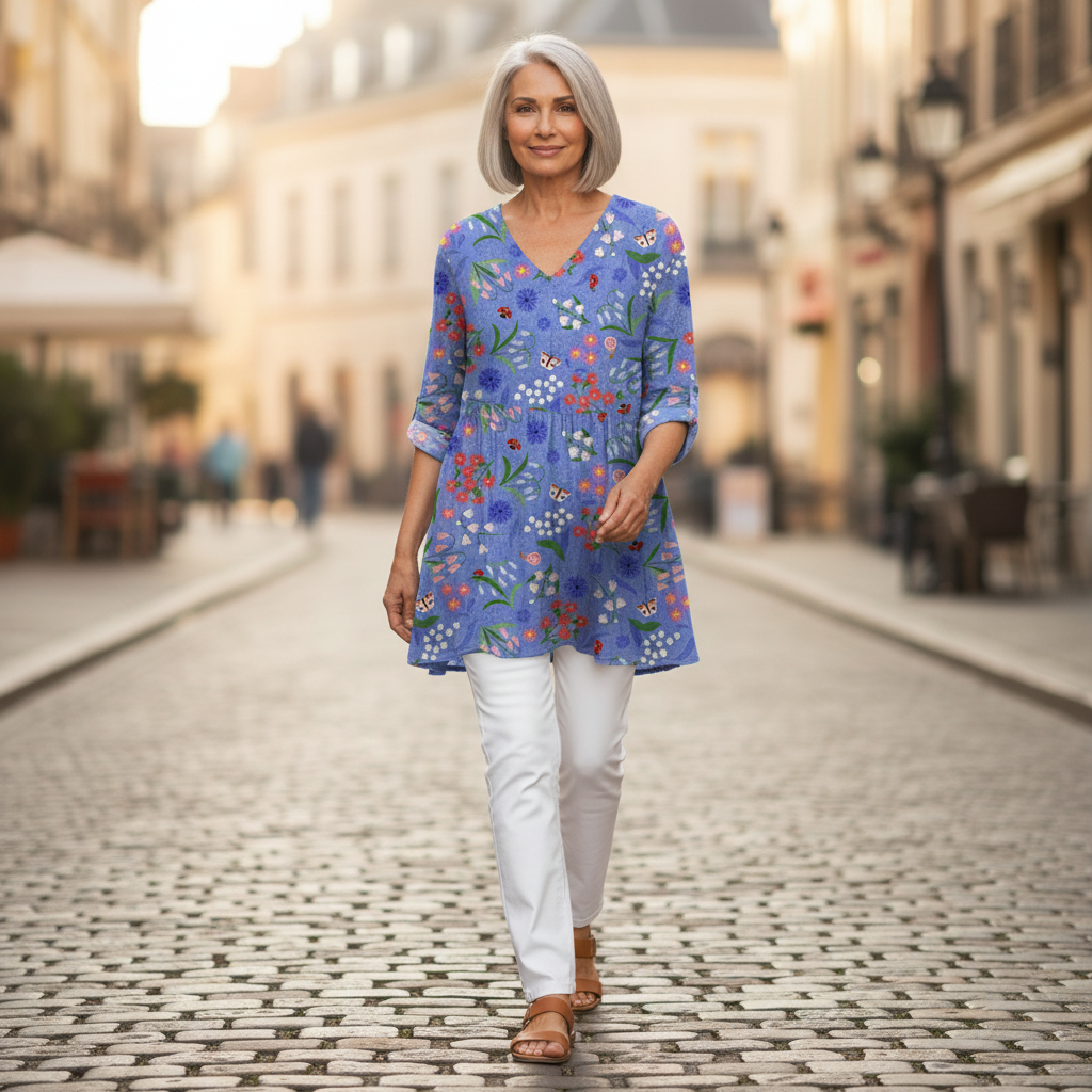 Amélie - Blouse longue imprimée