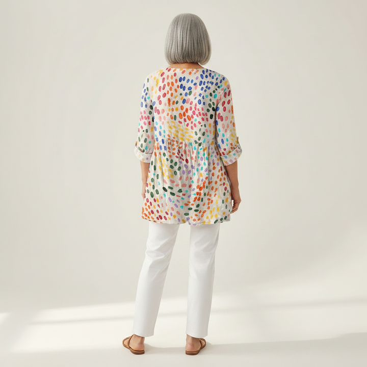 Noëlle - Blouse longue imprimée